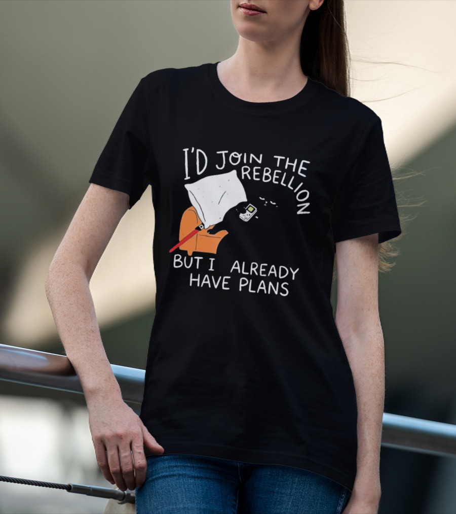 Lazy Cat Gaming Couch Rebellion Plans Funny Humor T-Shirt