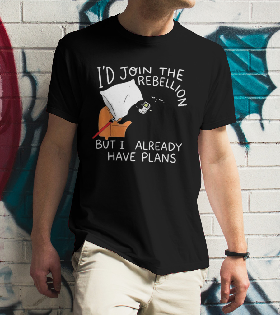 Lazy Cat Gaming Couch Rebellion Plans Funny Humor T-Shirt