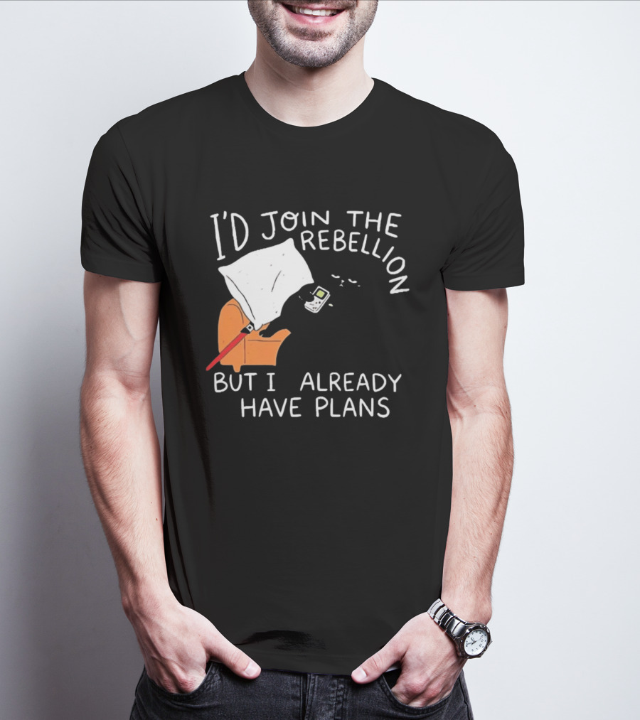 Lazy Cat Gaming Couch Rebellion Plans Funny Humor T-Shirt