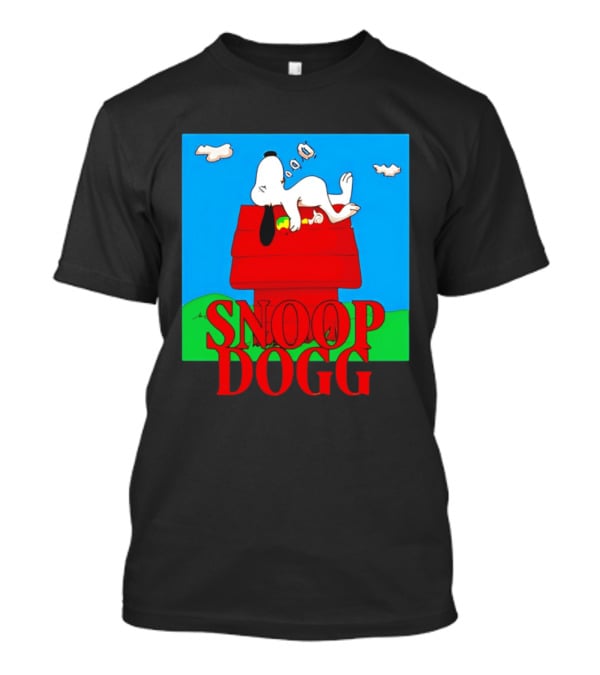 Snoop Dogg Snoopy Parody Relaxing On Doghouse T-Shirt