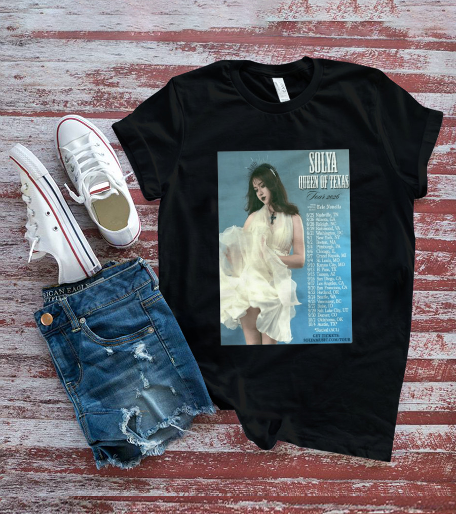 Solya Queen Of Texas Tour 2026 With Special Guest Tele Novella T-Shirt