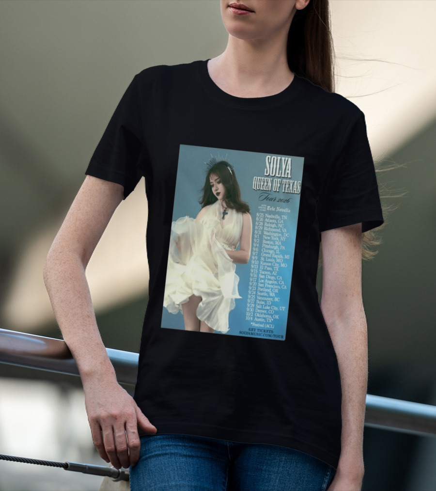Solya Queen Of Texas Tour 2026 With Special Guest Tele Novella T-Shirt