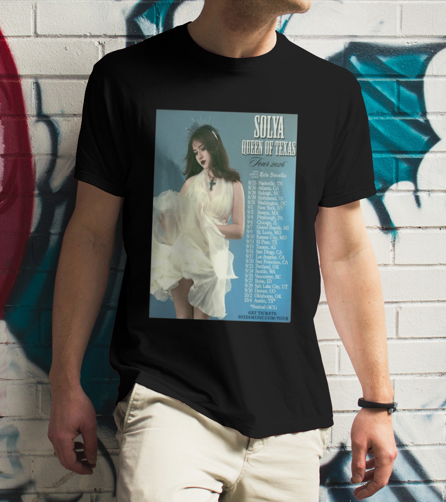 Solya Queen Of Texas Tour 2026 With Special Guest Tele Novella T-Shirt