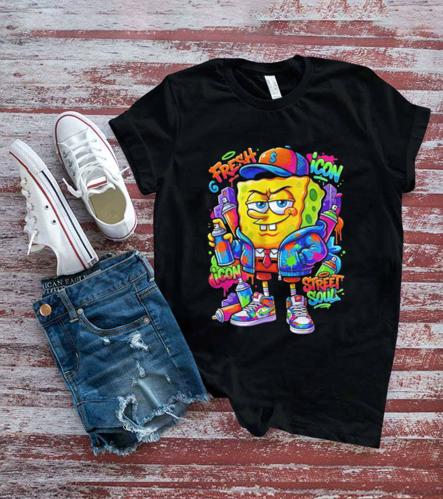 Sponge Bob Square Pants Fresh Icon Street Soul T-Shirt