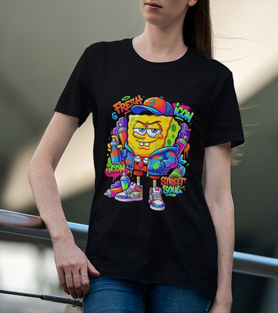 Sponge Bob Square Pants Fresh Icon Street Soul T-Shirt