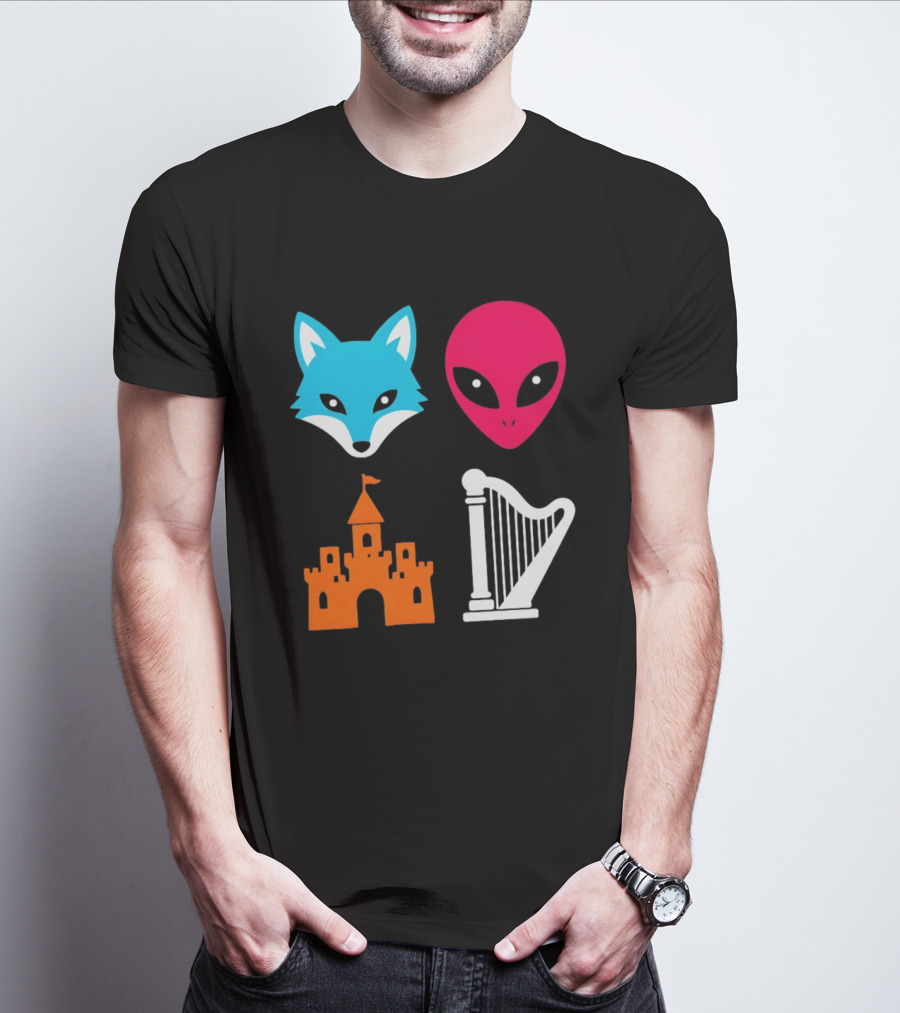 Spurs Fox Alien Castle Harper Basketball Meme T-Shirt