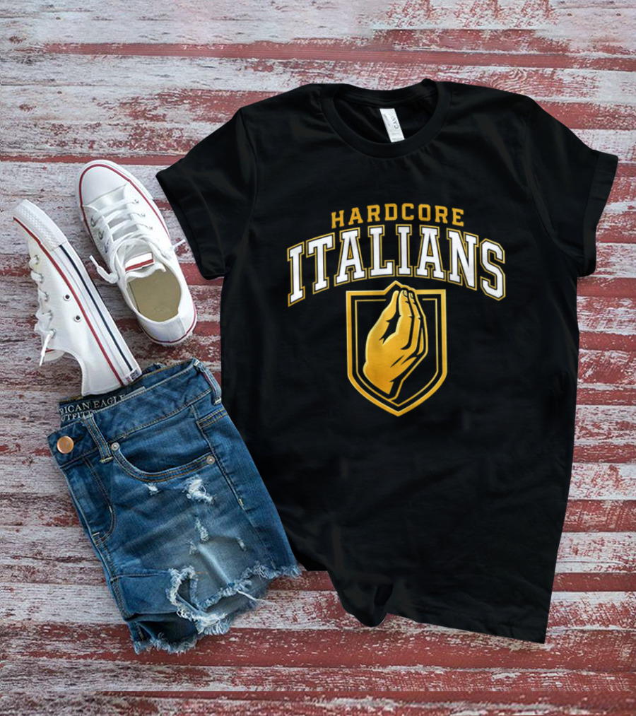 Hardcore Italians Vegas Golden Knights Gesture T-Shirt
