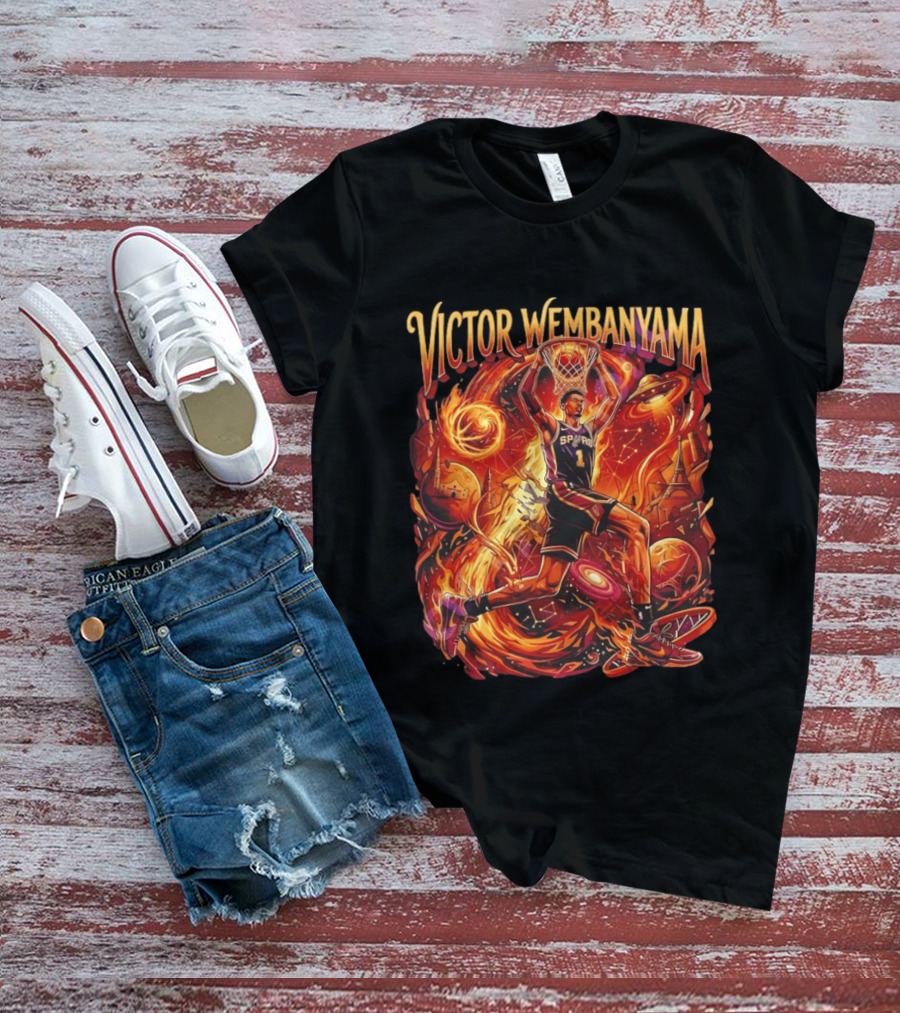 Victor Wembanyama UFO Dunk San Antonio Spurs Space Basketball T-Shirt
