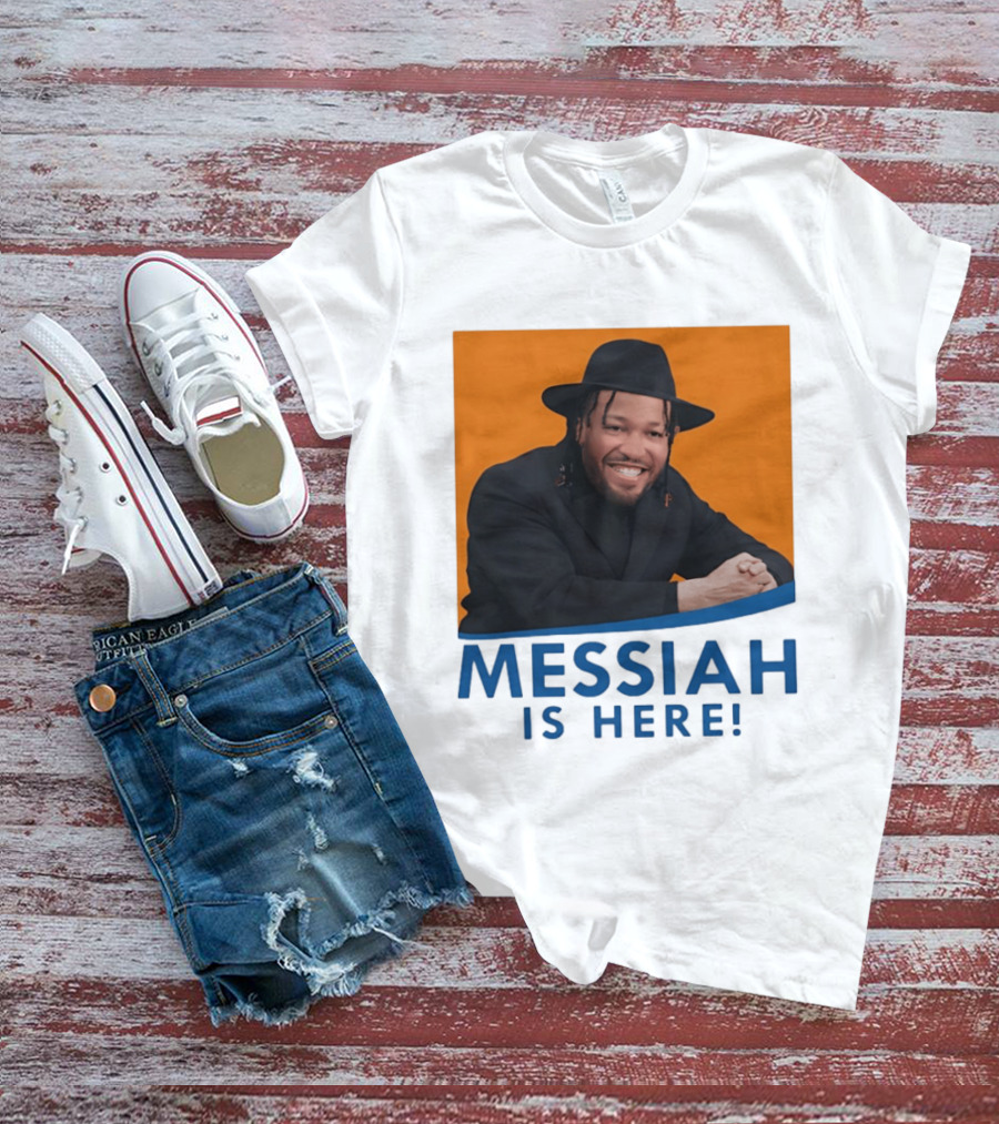 Jalen Brunson Nissim Black New York Knicks Messiah Is Here T-Shirt