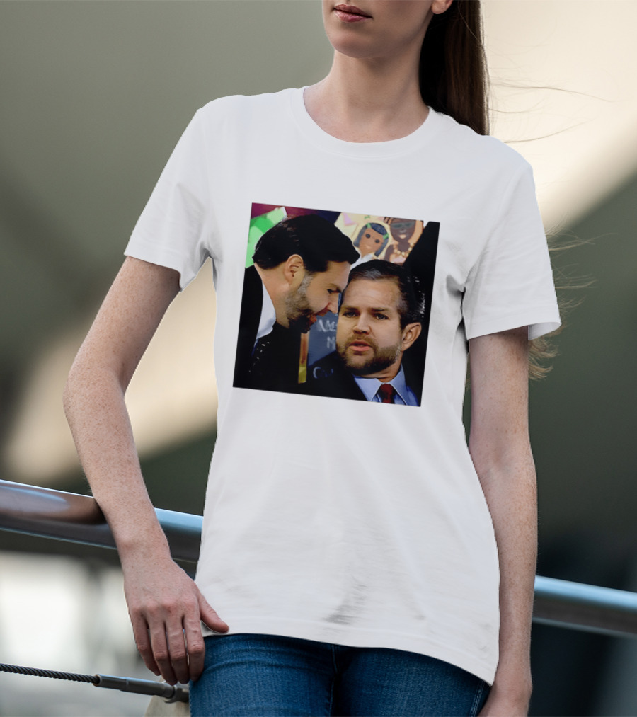 JD Vance And Jerry Falwell Jr Whispering In The American T-Shirt