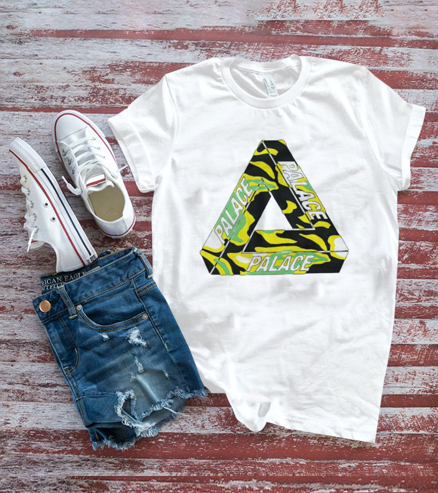 Palace Skateboards Tri Ferg Black Yellow Green Camo T-Shirt