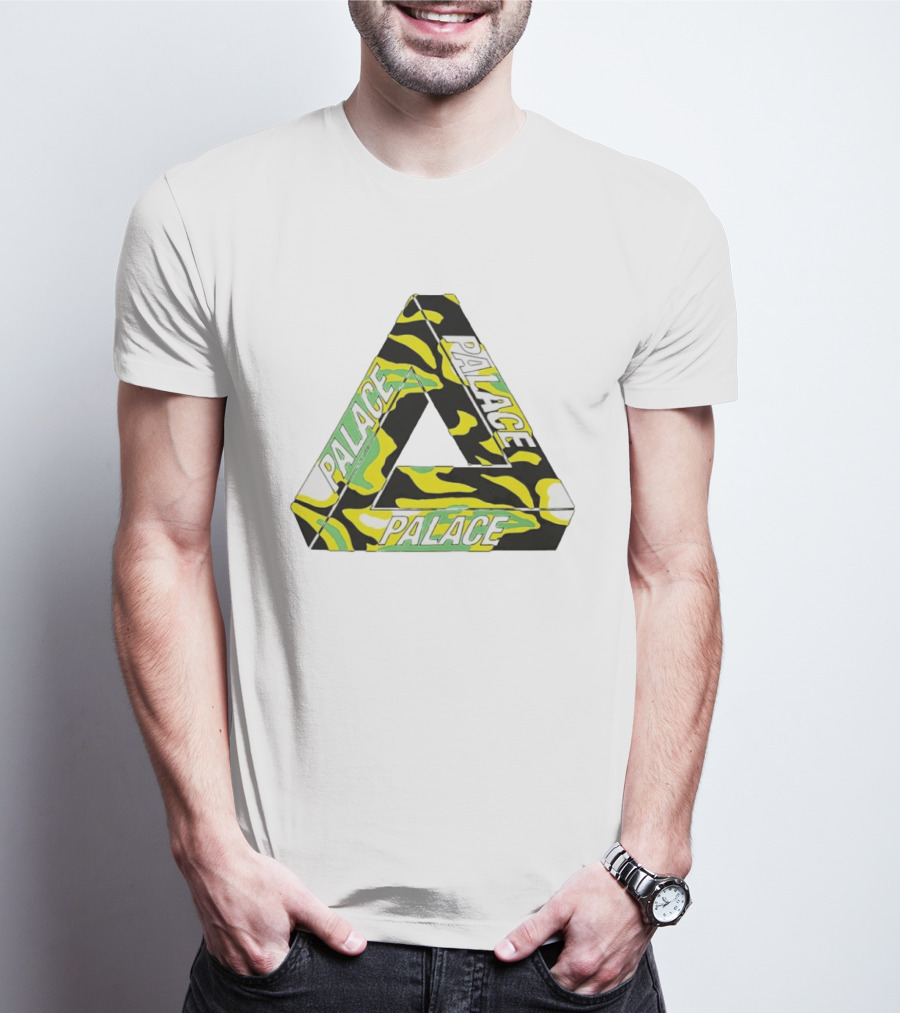 Palace Skateboards Tri Ferg Black Yellow Green Camo T-Shirt