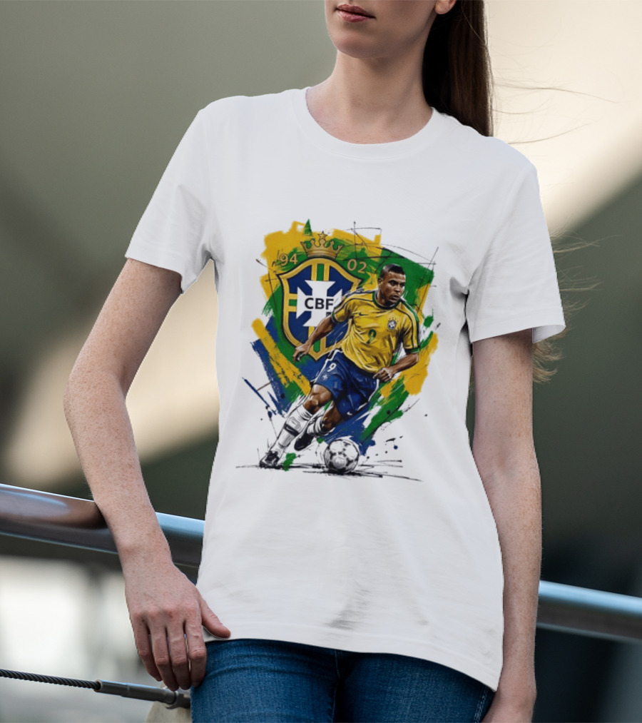 Ronaldo Nazario Brazil 1994 2002 CBF World Cup Legends T-Shirt