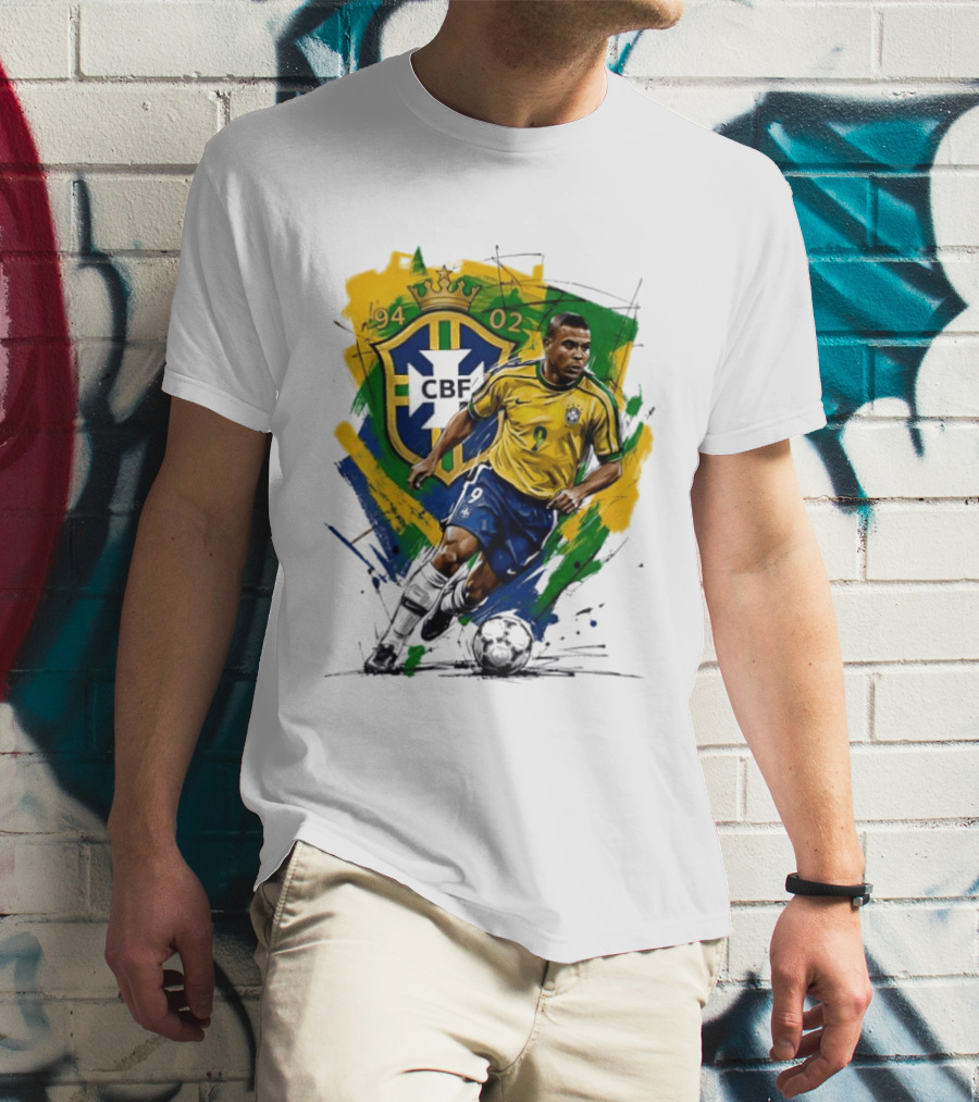 Ronaldo Nazario Brazil 1994 2002 CBF World Cup Legends T-Shirt
