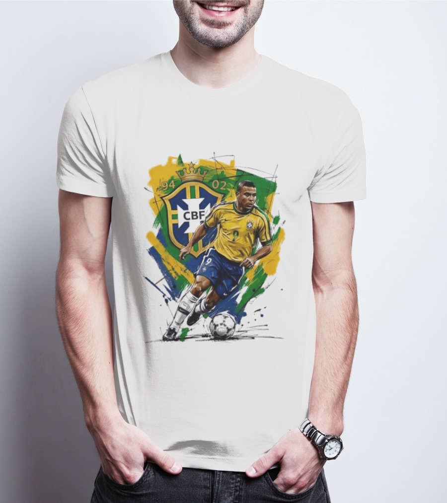 Ronaldo Nazario Brazil 1994 2002 CBF World Cup Legends T-Shirt