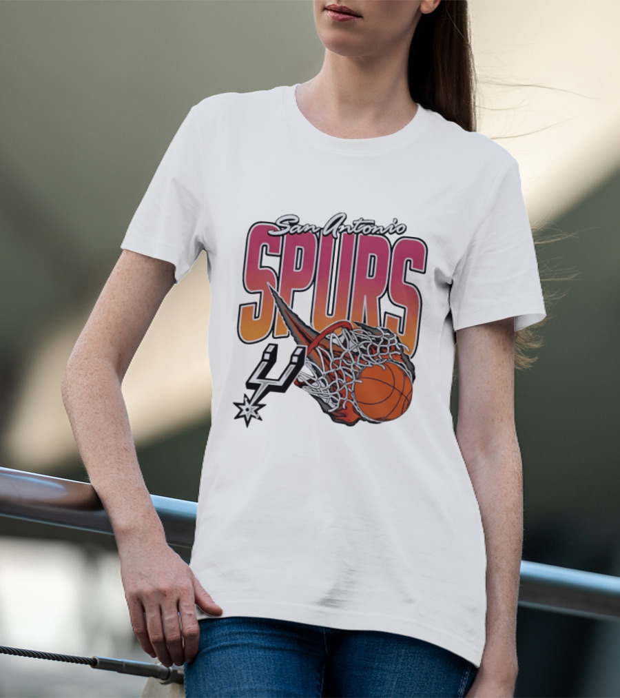 San Antonio Spurs Teal Basketball Explosion T-Shirt