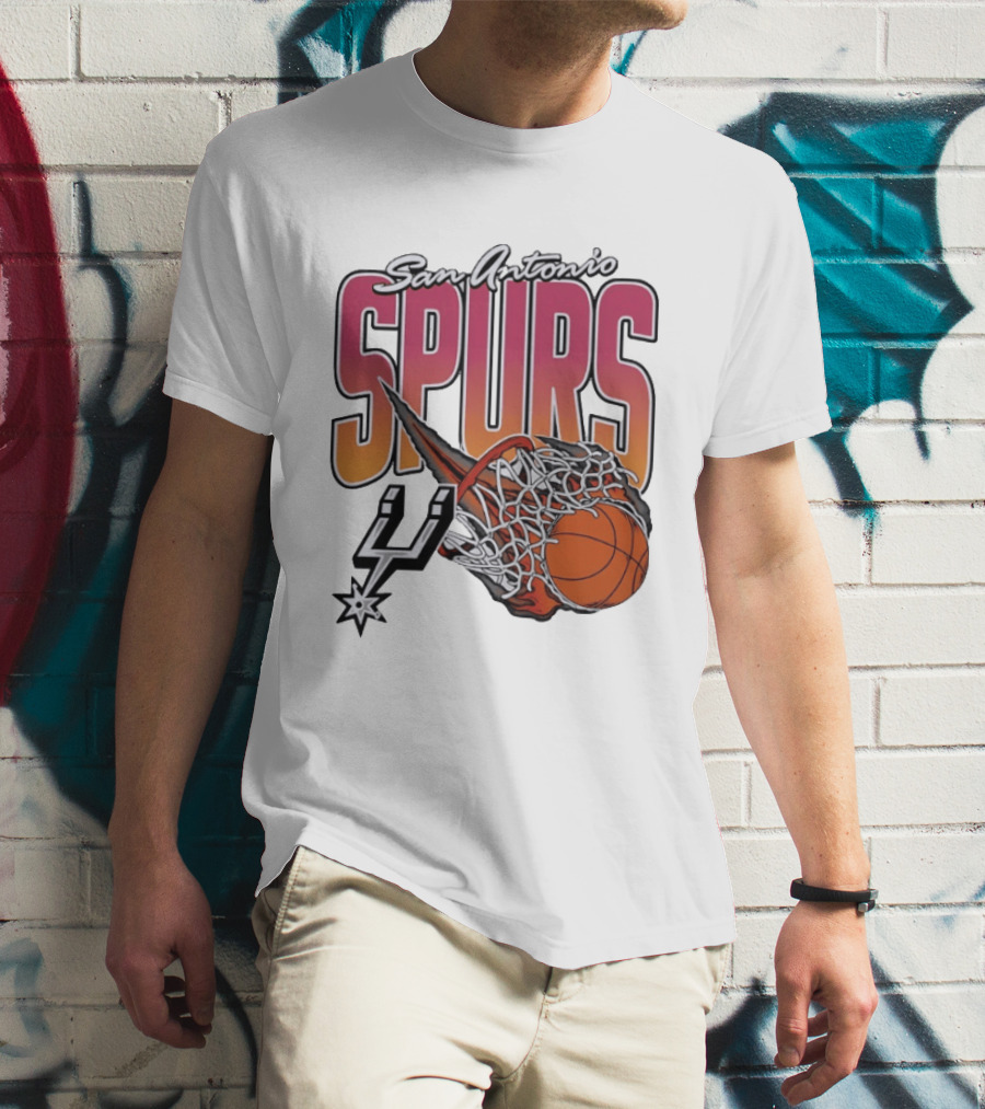 San Antonio Spurs Teal Basketball Explosion T-Shirt