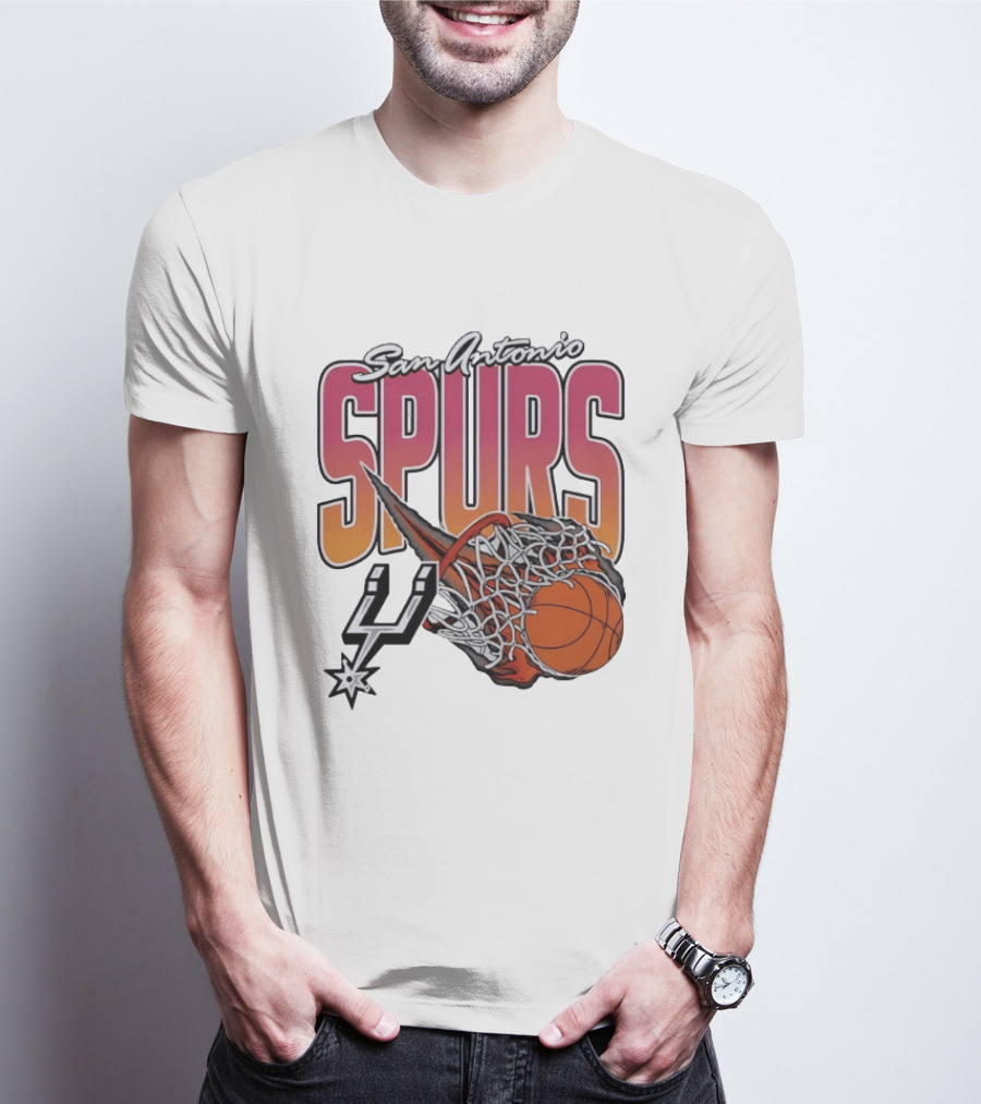San Antonio Spurs Teal Basketball Explosion T-Shirt