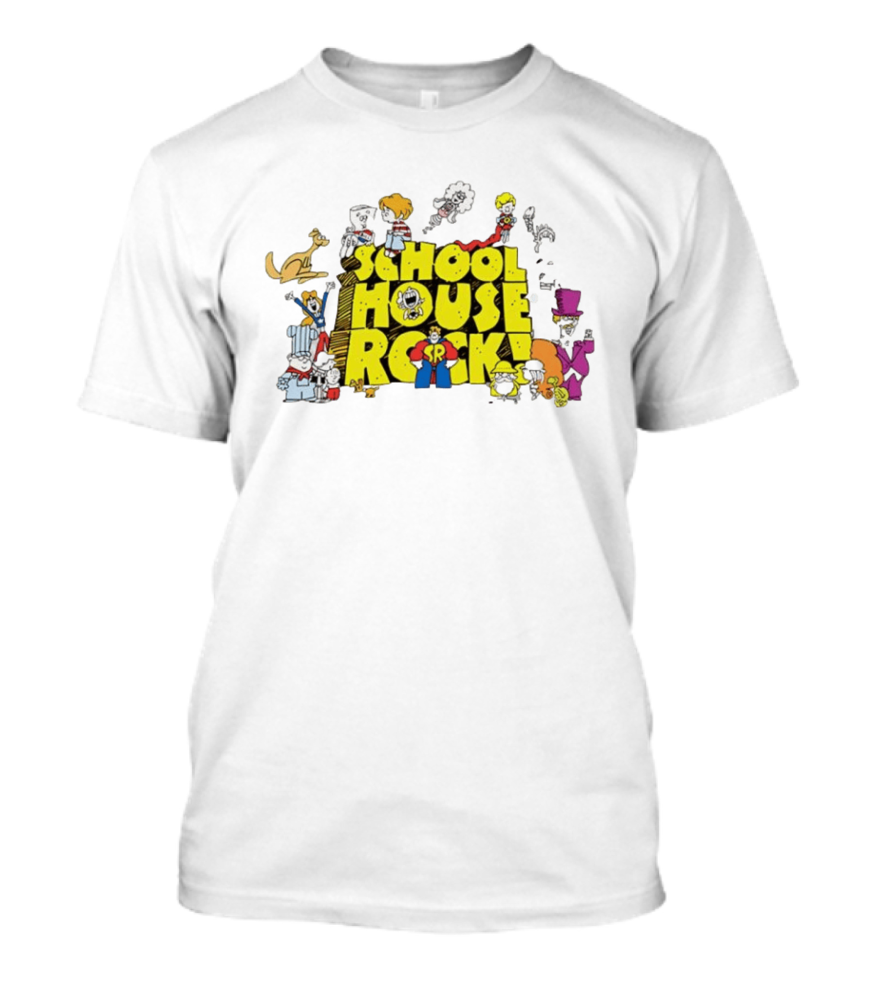 Schoolhouse Rock Characters Bill Conjunction Junction And Friends T-Shirt
