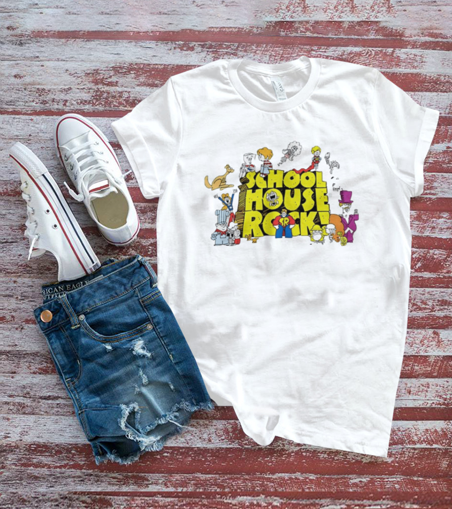 Schoolhouse Rock Characters Bill Conjunction Junction And Friends T-Shirt