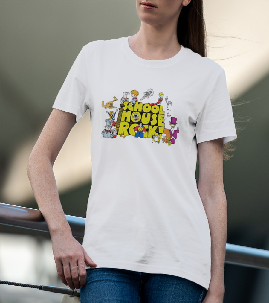 Schoolhouse Rock Characters Bill Conjunction Junction And Friends T-Shirt
