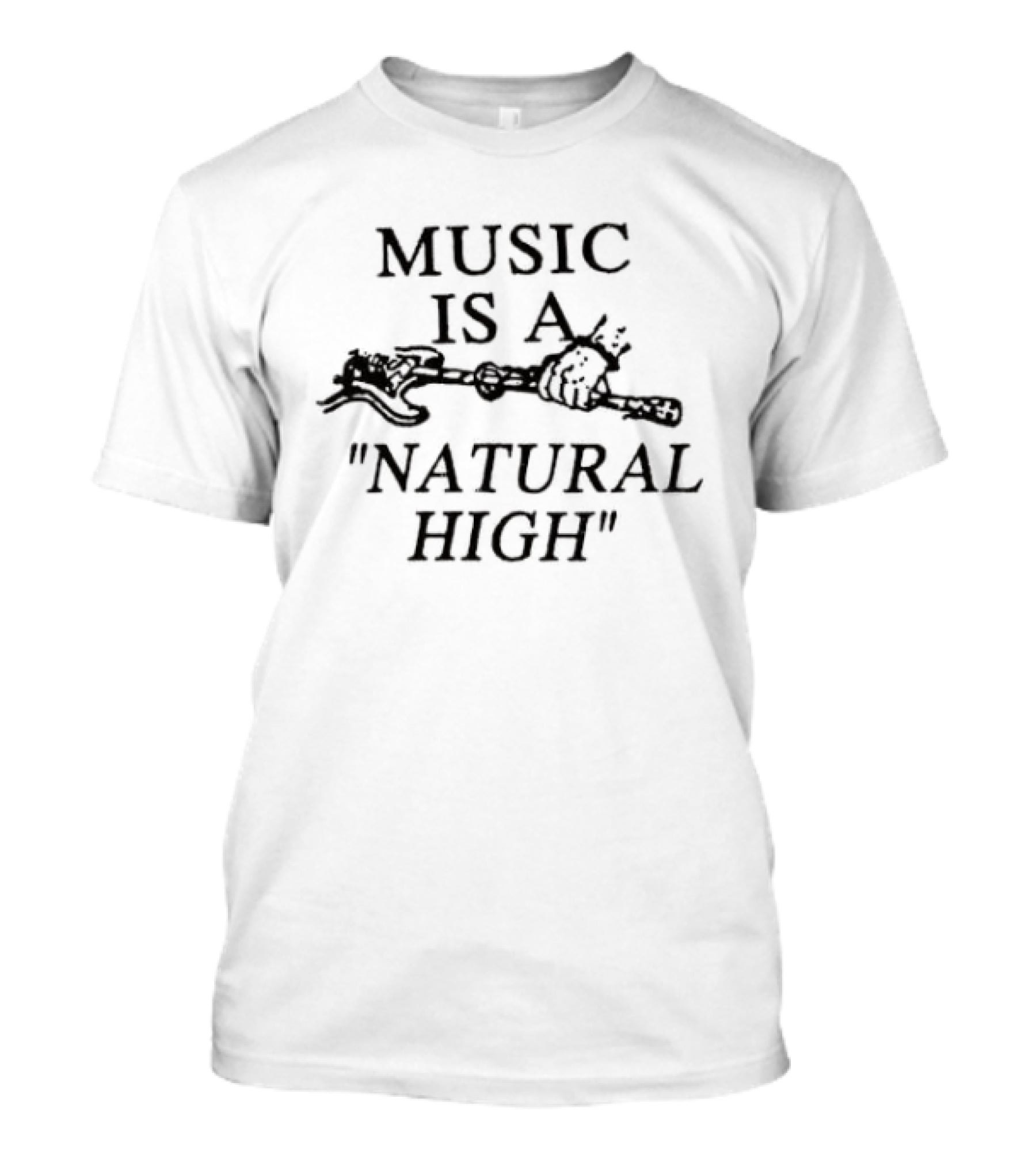 Music Is A Natural High Electric Guitar T-Shirt