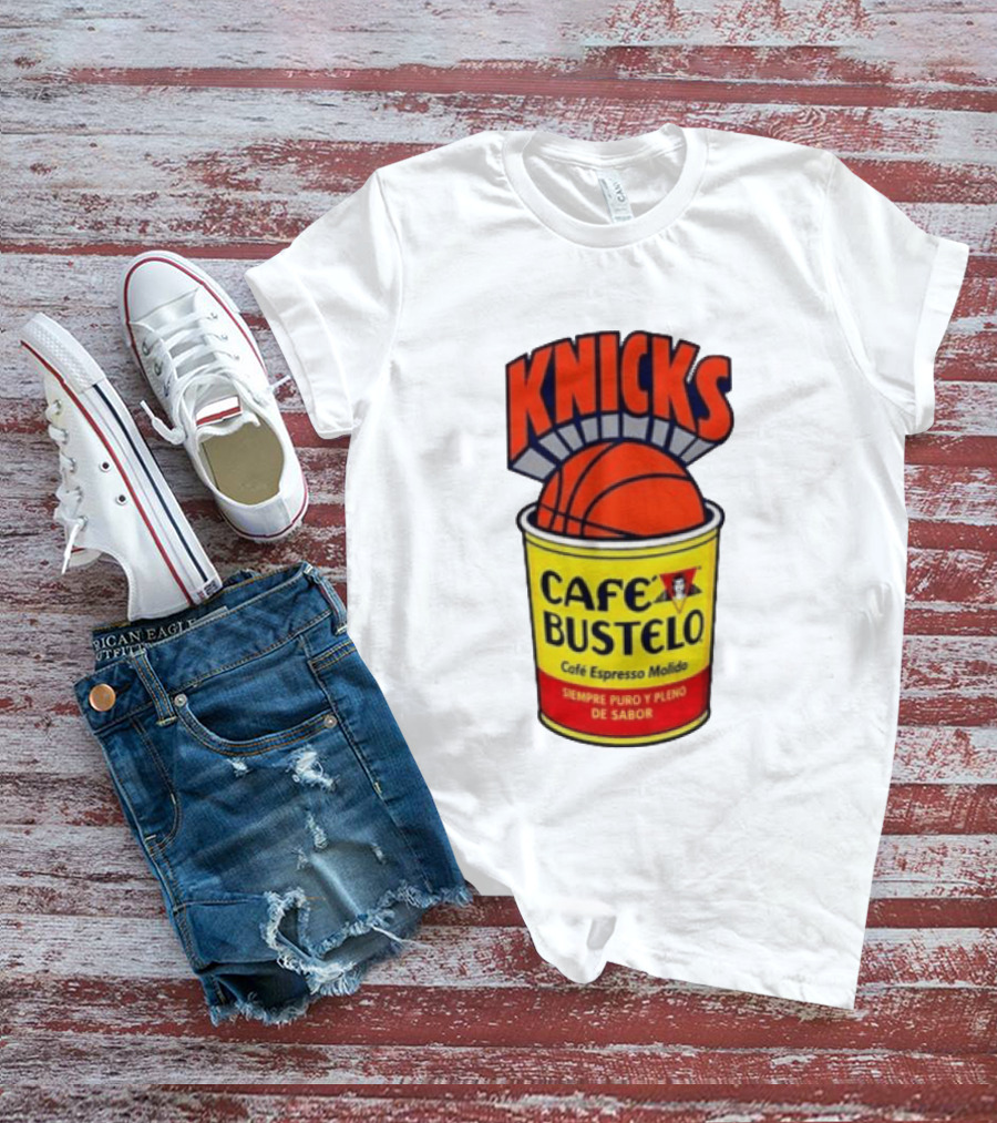 New York Knicks Cafe Bustelo Espresso Molido Basketball NBA T-Shirt