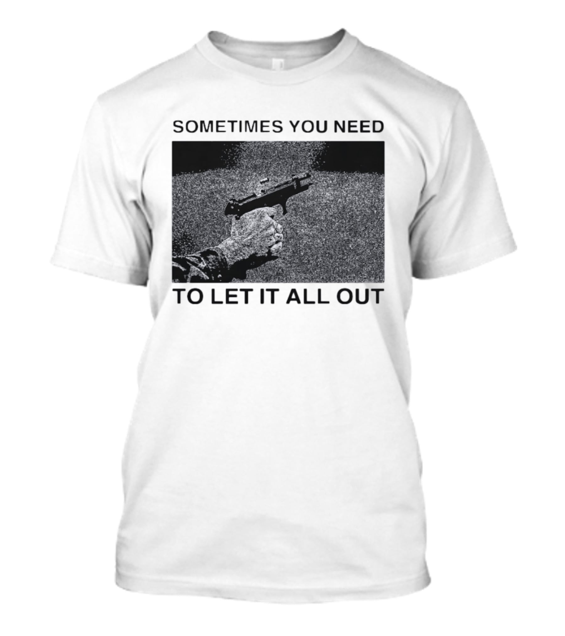 Sometimes You Need To Let It All Out Firearm Ejecting Shell Casing T-Shirt