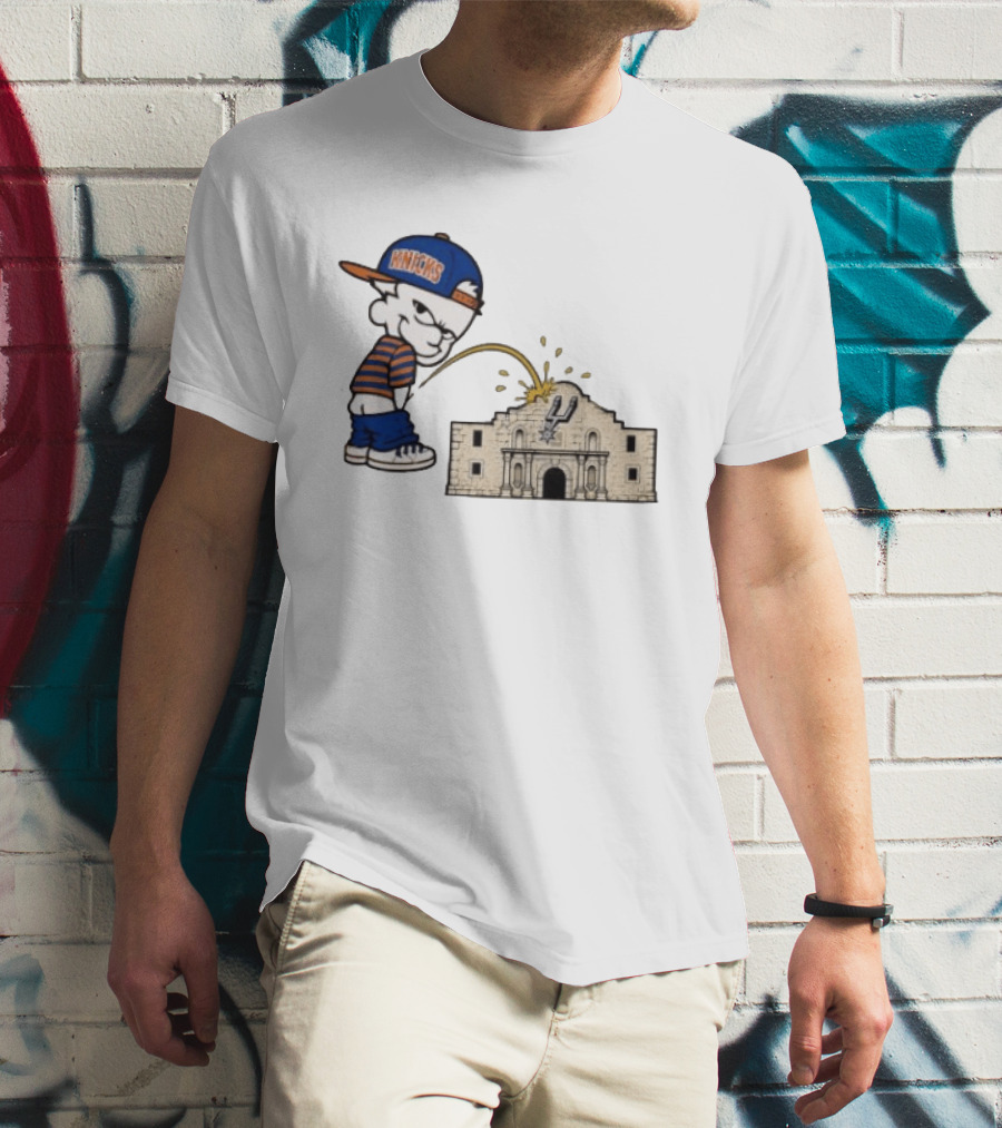 New York Knicks Pissing On San Antonio Spurs The Alamo NBA Rivalry T-Shirt
