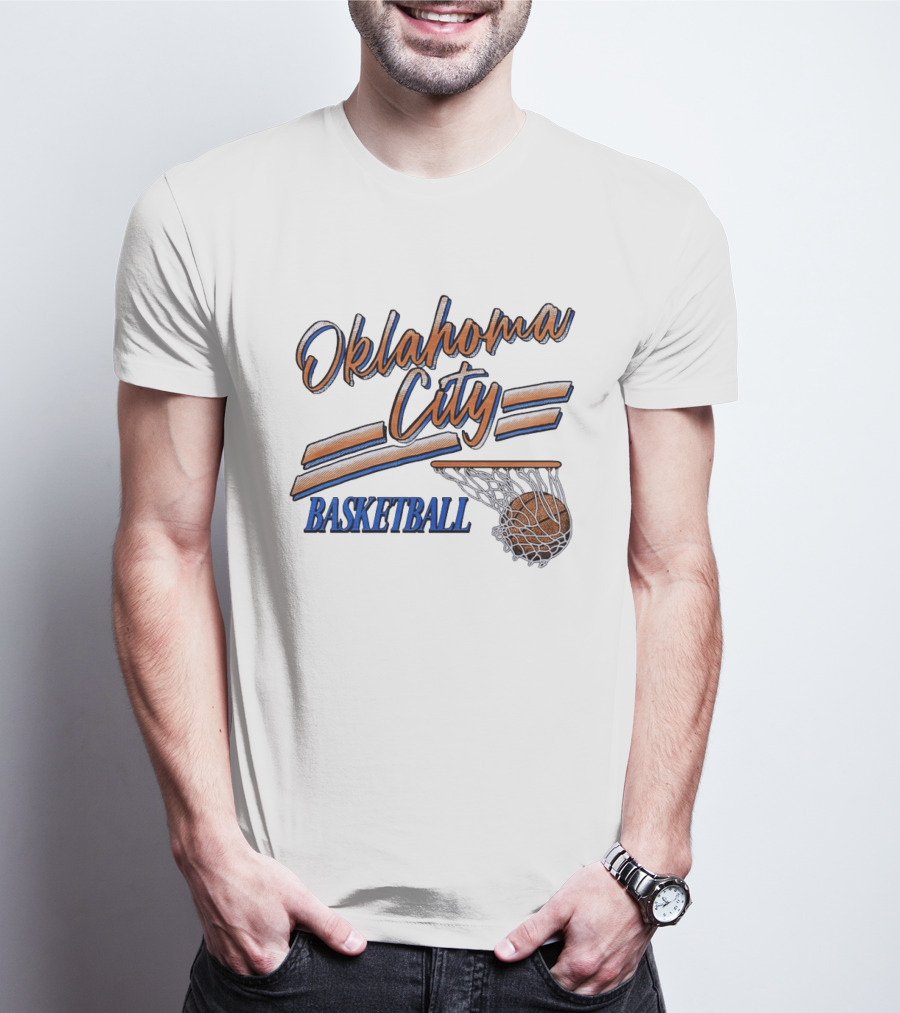 Oklahoma City Basketball Hoops And Net T-Shirt