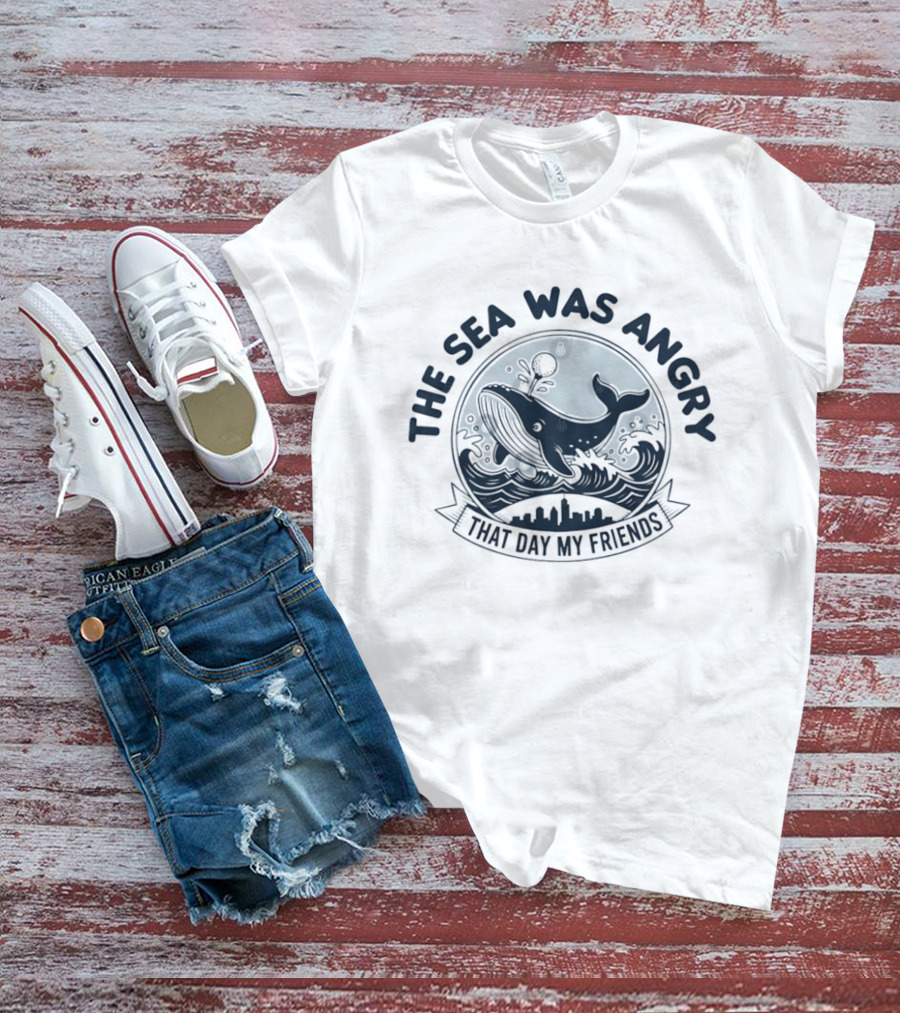 The Sea Was Angry That Day My Friends Seinfeld George Costanza Whale Golf T-Shirt