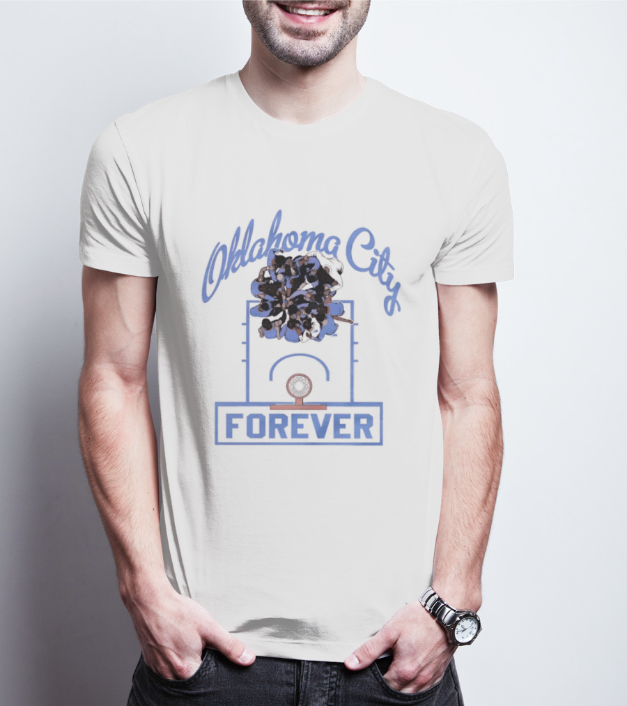 Oklahoma City Thunder Basketball Team Forever Player Huddle T-Shirt