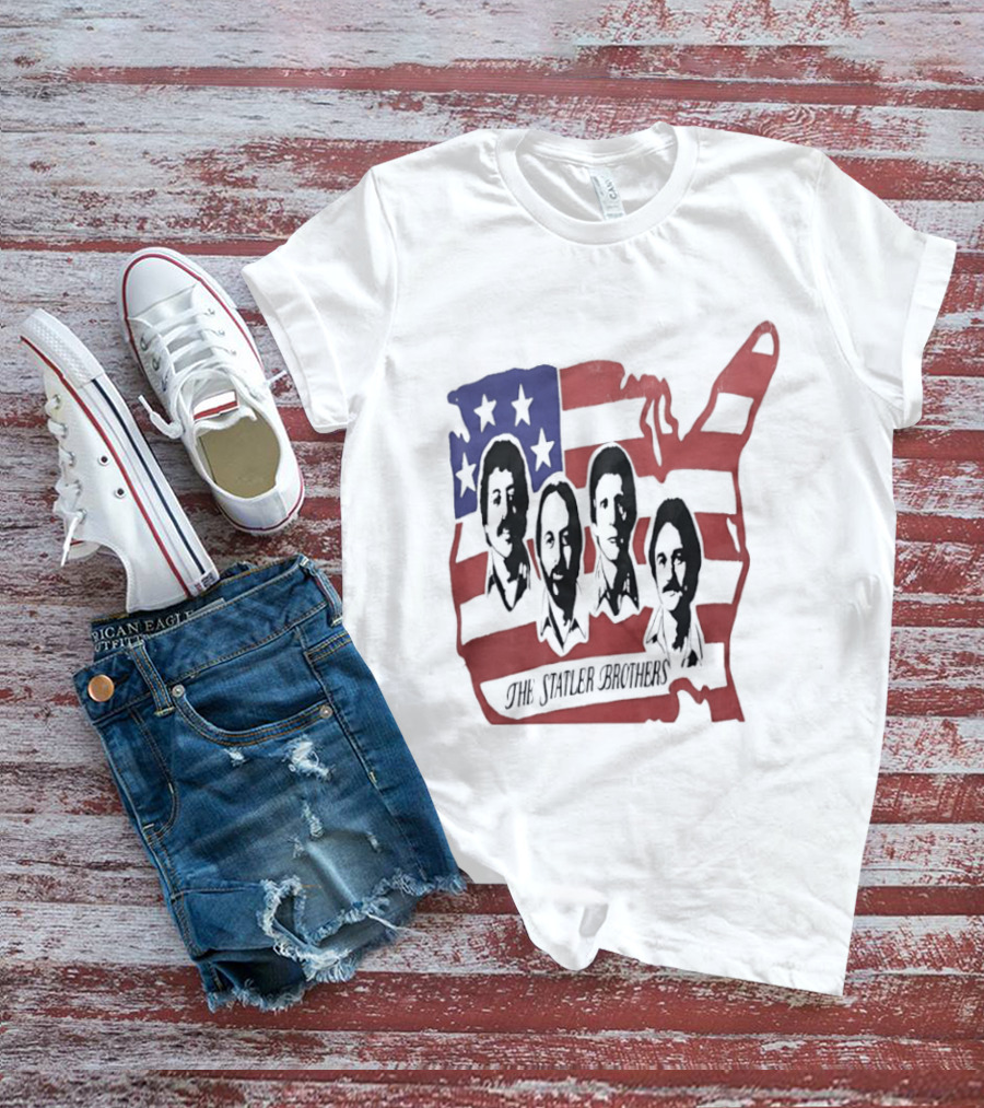 The Statler Brothers USA Map American Flag Country Music Band T-Shirt