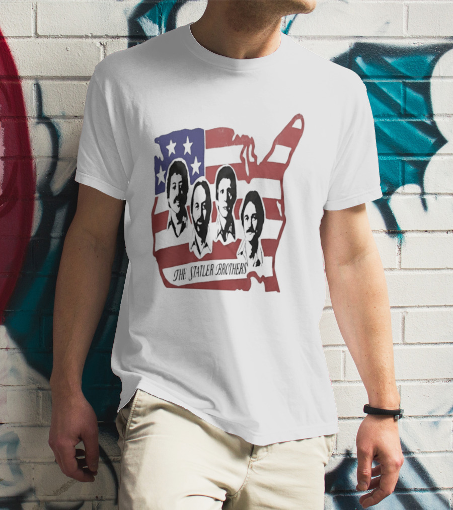 The Statler Brothers USA Map American Flag Country Music Band T-Shirt