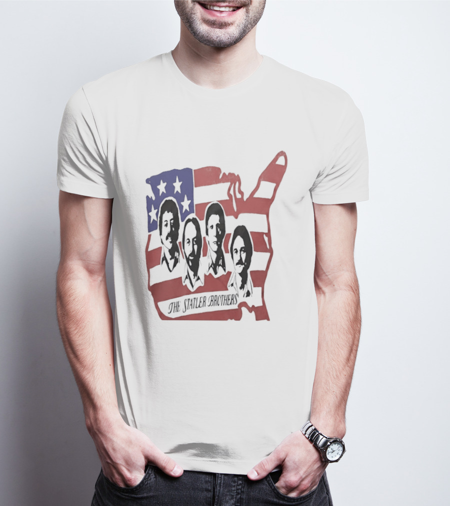 The Statler Brothers USA Map American Flag Country Music Band T-Shirt