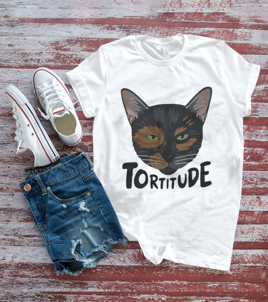 Tortitude Tortoiseshell Cat Face Animal Pet Lover T-Shirt