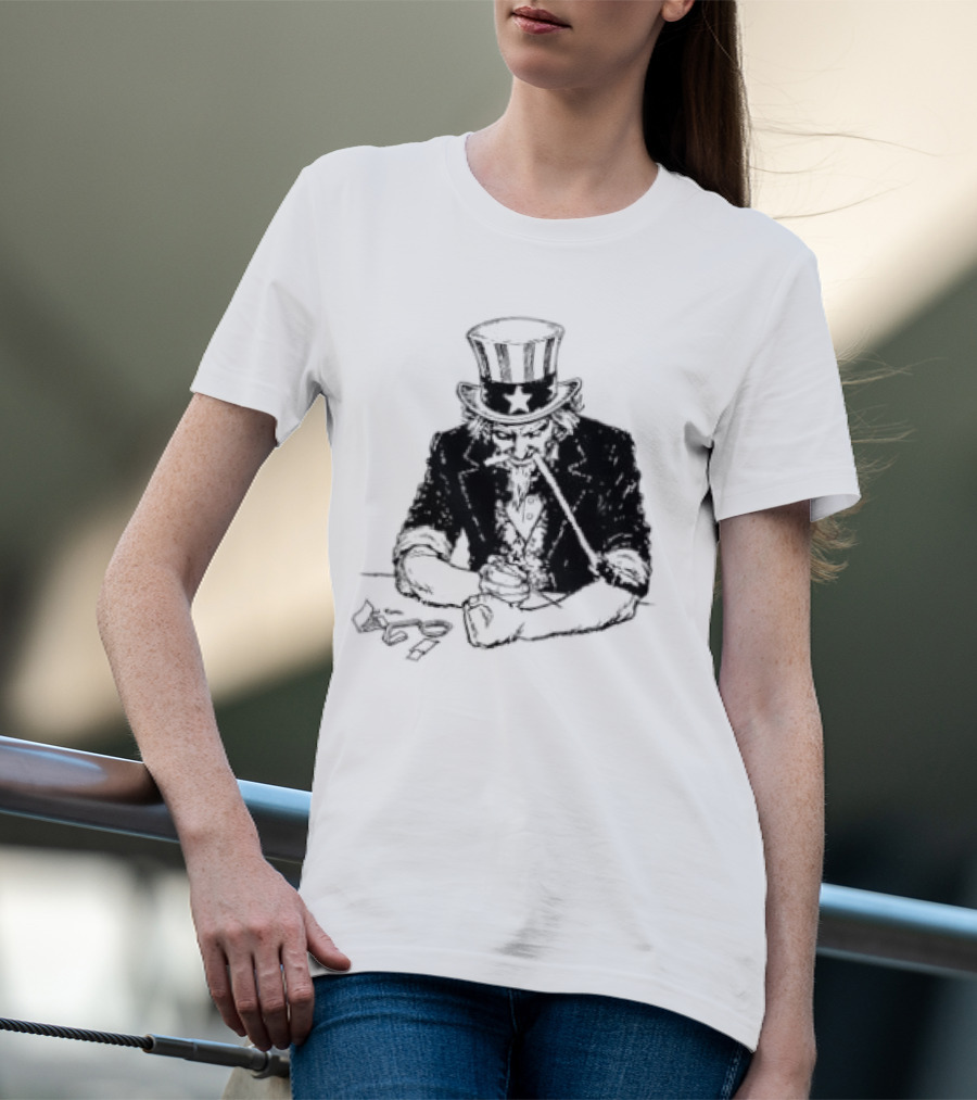 Uncle Sam Heroin Addiction Syringe Needle Dark T-Shirt