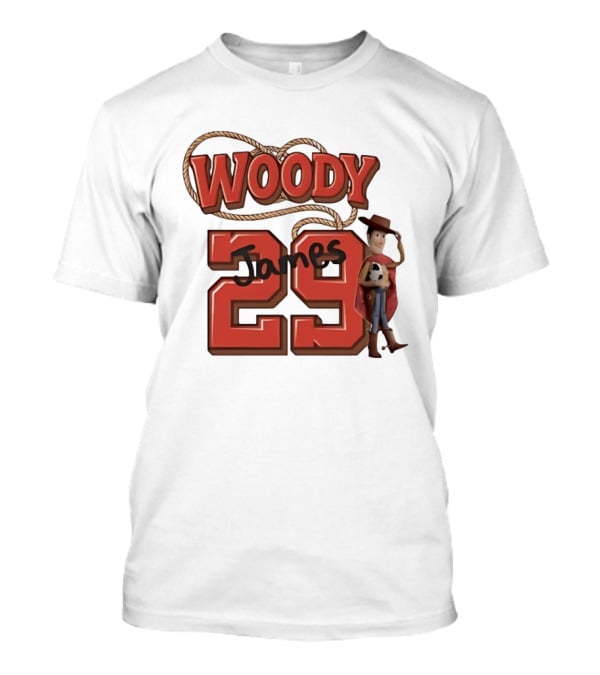 Woody James 29 Toy Story Sheriff Cowboy T-Shirt