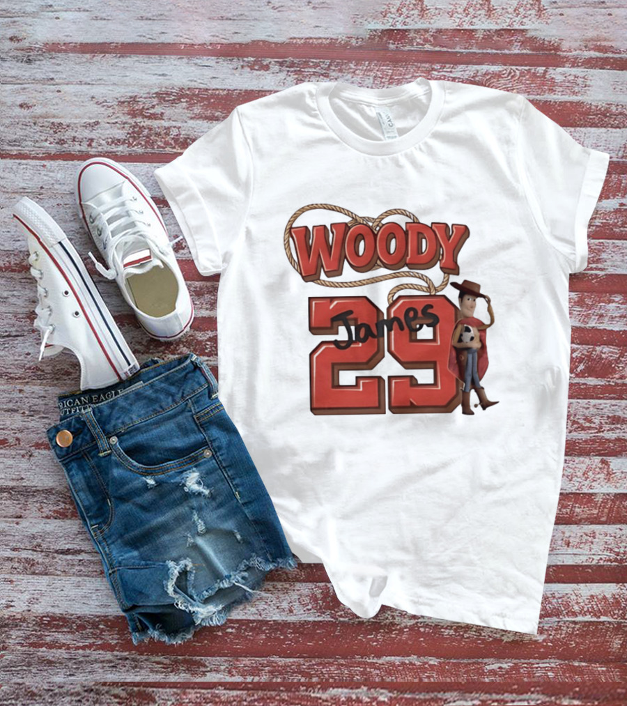 Woody James 29 Toy Story Sheriff Cowboy T-Shirt