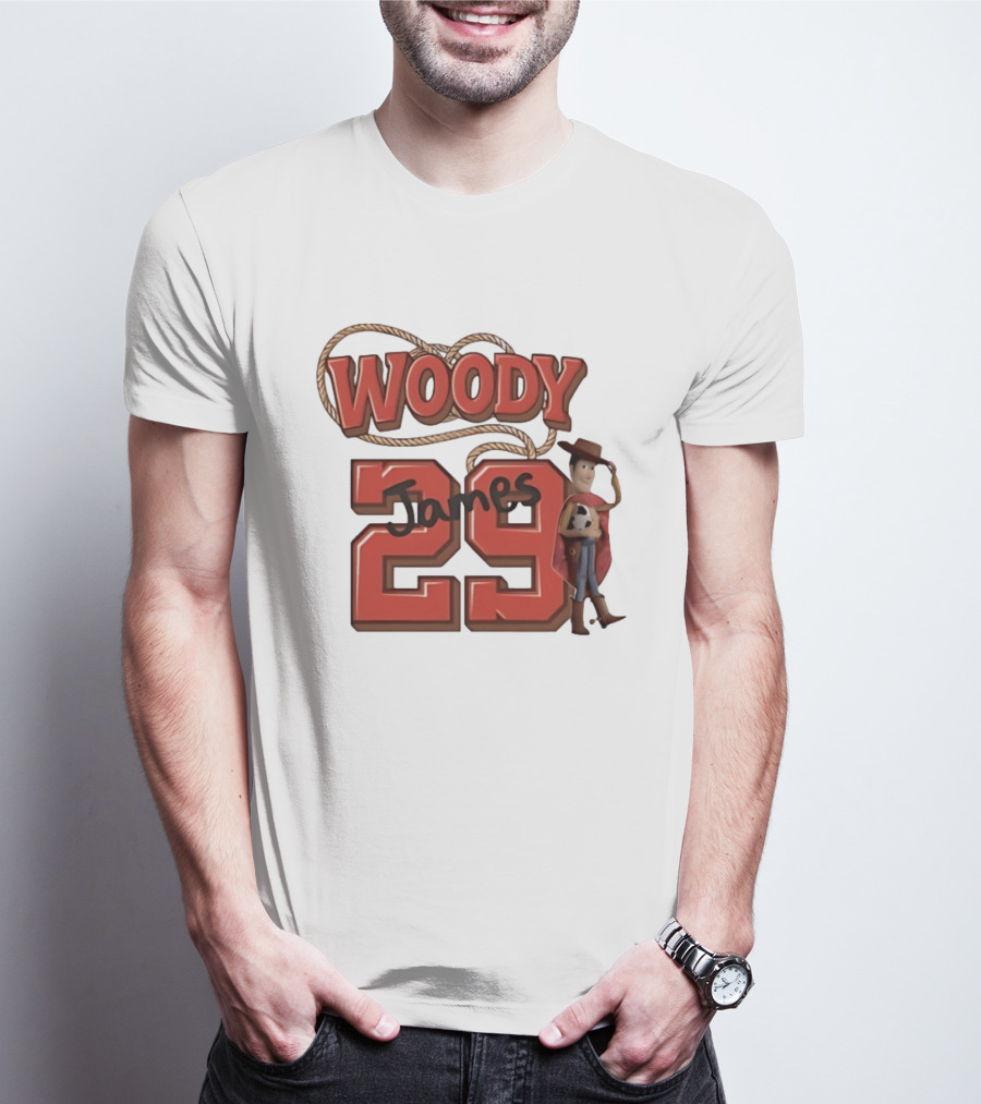 Woody James 29 Toy Story Sheriff Cowboy T-Shirt