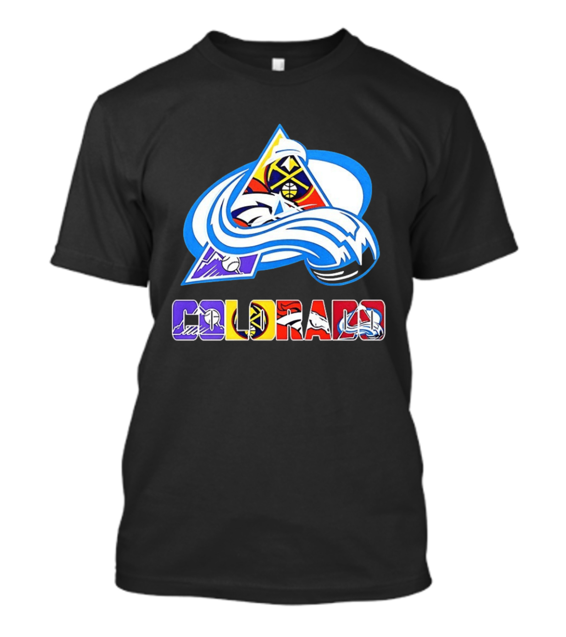 Colorado Avalanche Nuggets Broncos Rockies Sports Teams T-Shirt