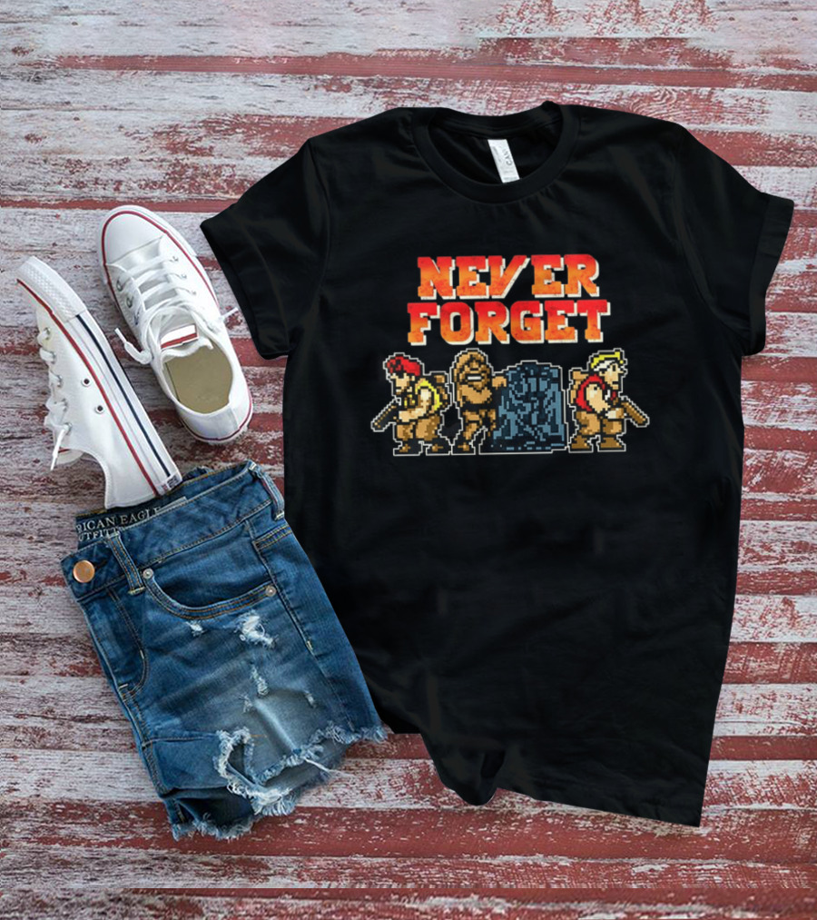 Contra Bill And Lance Never Forget Retro Pixel T-Shirt
