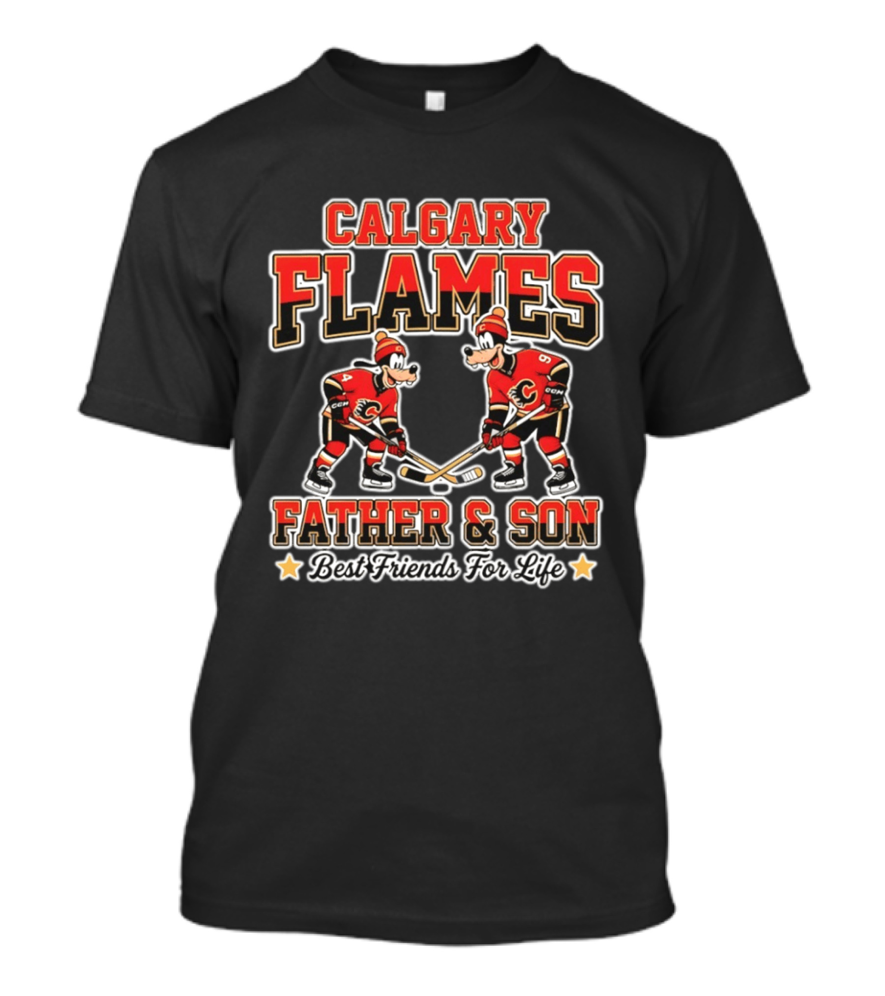 Calgary Flames Goofy Father And Son Best Friends For Life T-Shirt