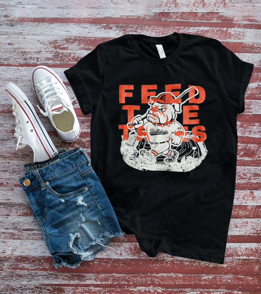 Feed The Tates Georgia Bulldogs Sanford Stadium Baseball T-Shirt