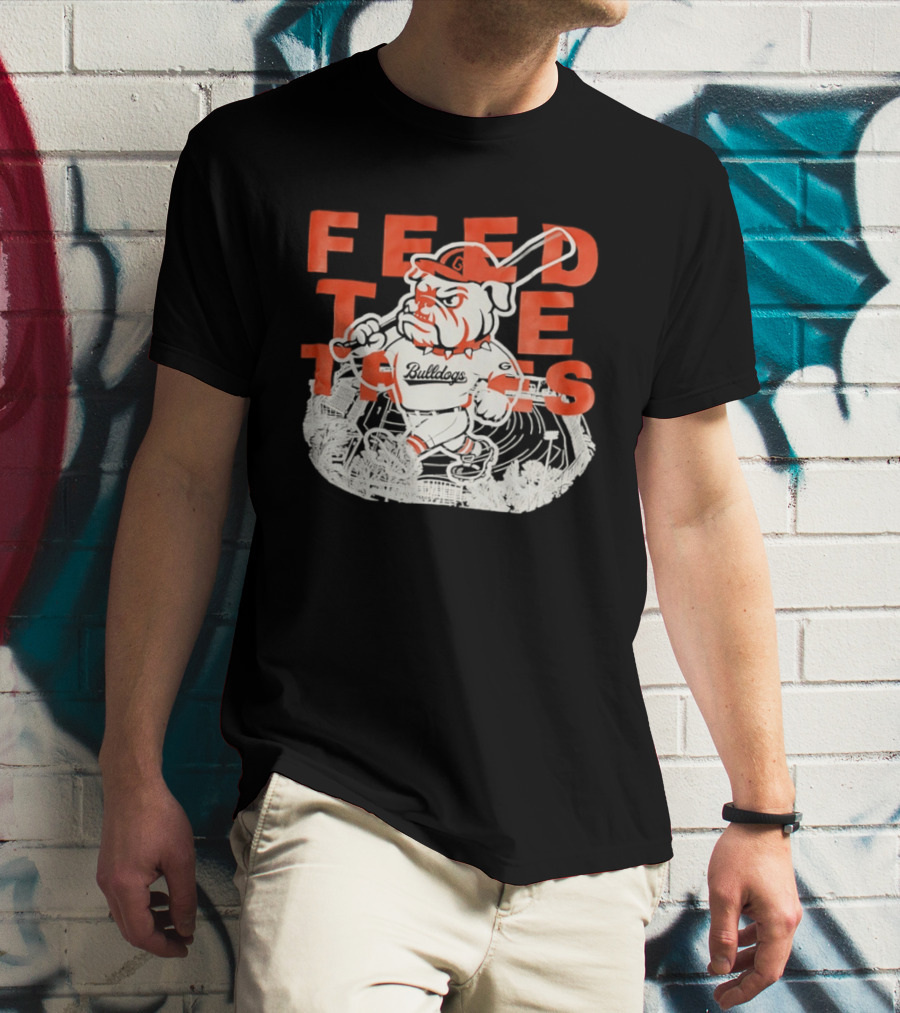 Feed The Tates Georgia Bulldogs Sanford Stadium Baseball T-Shirt