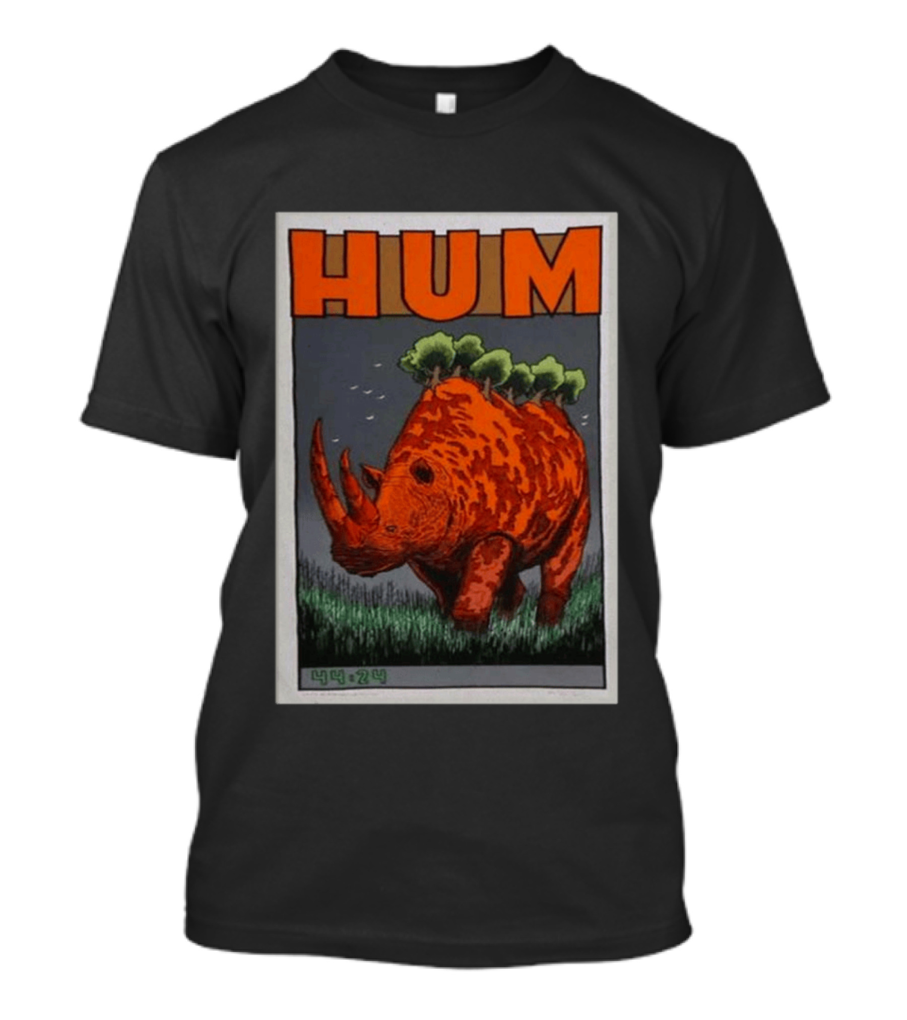 Hum Band 2025 2026 Tour With Rhino And Trees T-Shirt