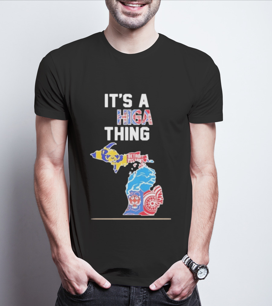 It's A Michigan Thing Detroit Pistons Tigers Red Wings Wolverines T-Shirt