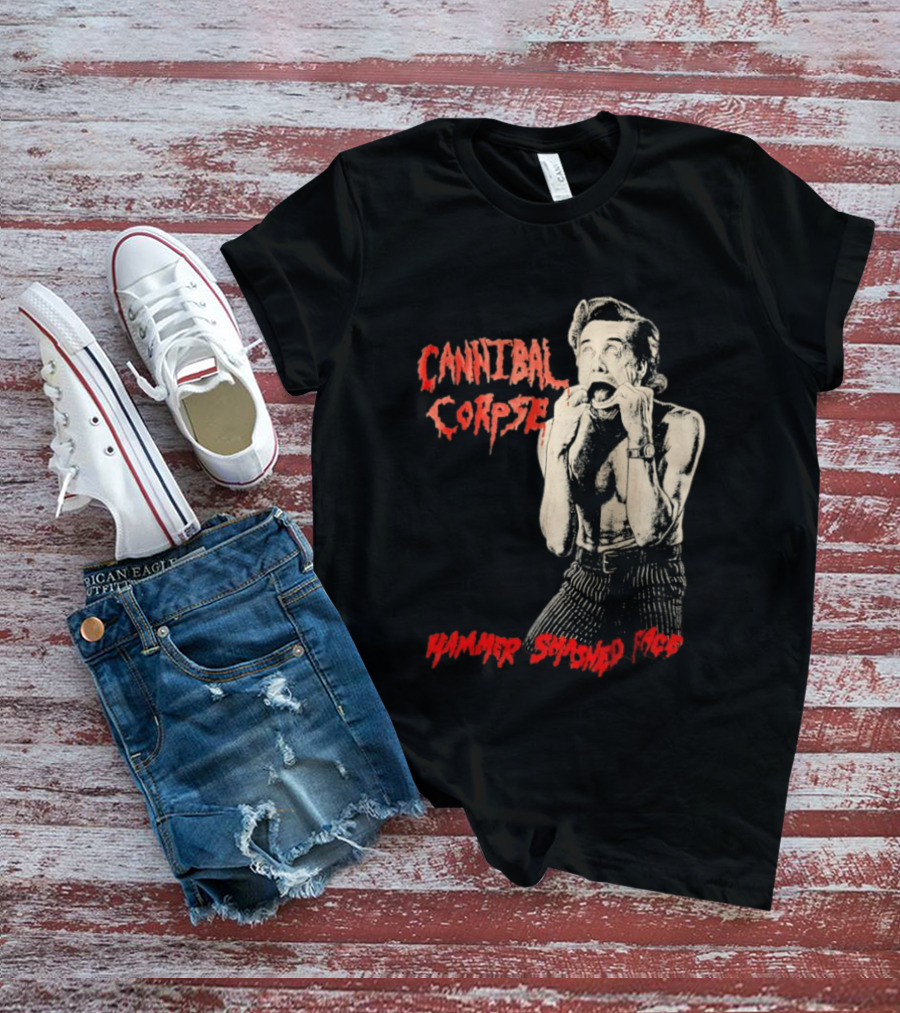 Cannibal Corpse Hammer Smashed Face Jim Carrey Ace Ventura Metal Music Band T-Shirt