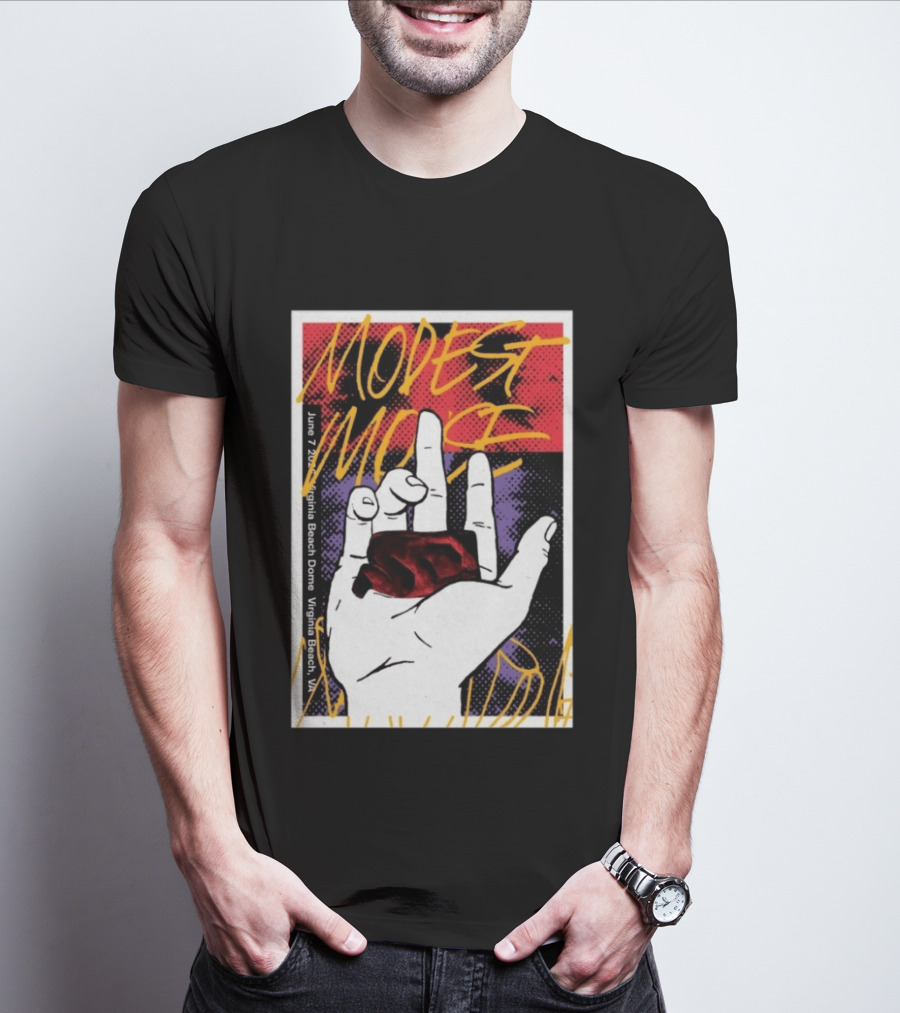 Modest Mouse June 7 2026 Virginia Beach Dome Hand T-Shirt