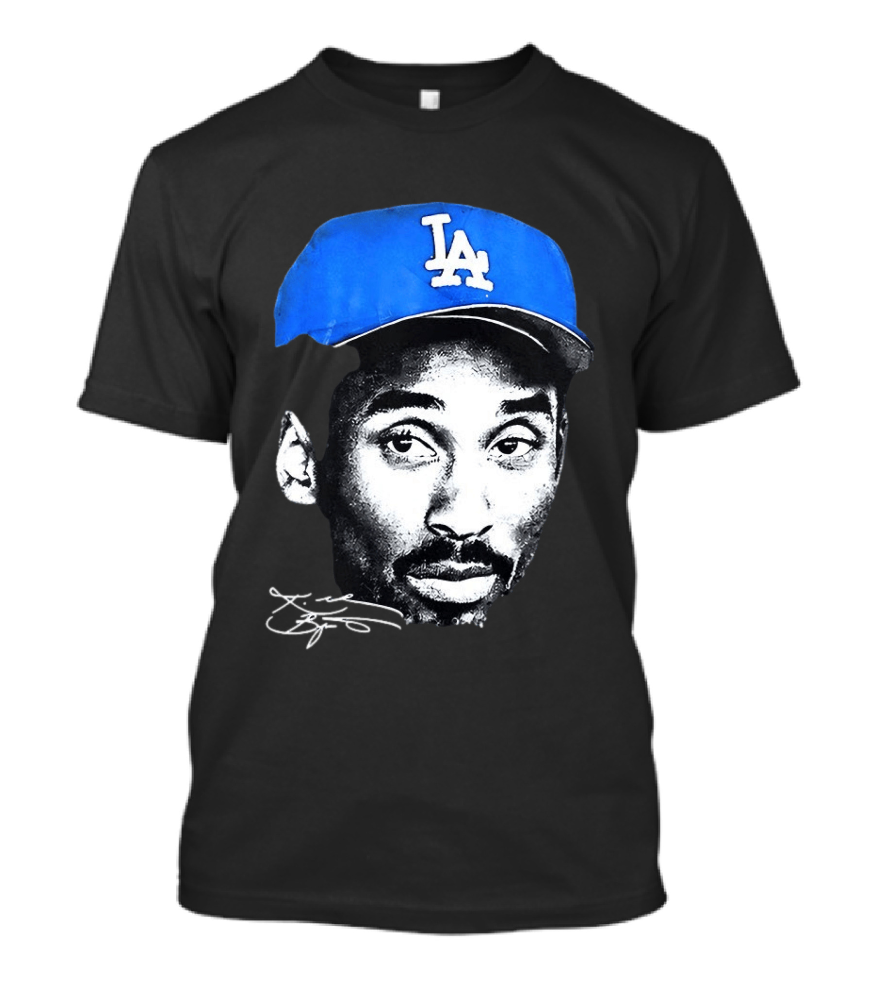 Kobe Bryant Iconic Los Angeles Dodgers LA Hat T-Shirt